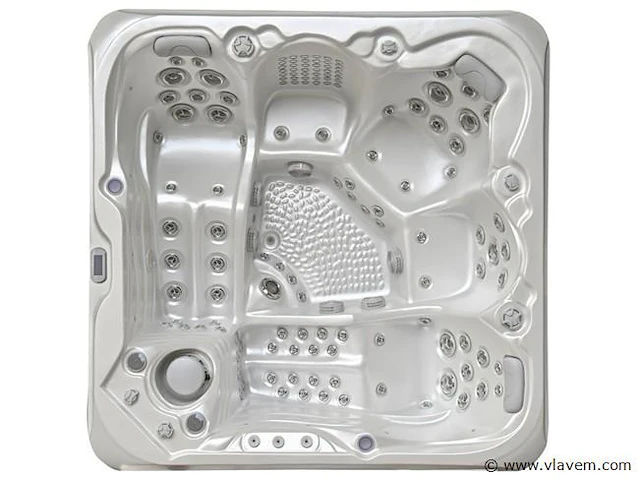 Outdoor spa 5-persoons 220x220 cm - grijs bad / grijze zijkant - incl. bluetooth & wifi - afbeelding 39 van  59
