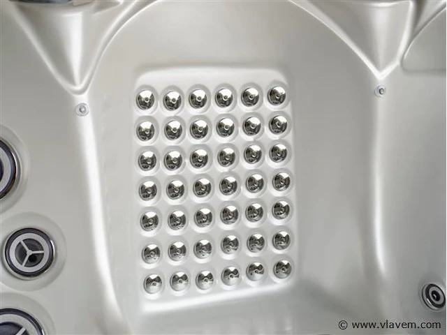 Outdoor spa 5-persoons 220x220 cm - grijs bad / grijze zijkant - incl. bluetooth & wifi - afbeelding 43 van  59