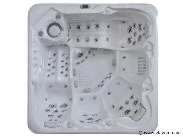 Outdoor spa 5-persoons 220x220 cm - grijs bad / grijze zijkant - incl. bluetooth & wifi - afbeelding 34 van  59