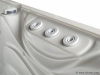 Outdoor spa 5-persoons 220x220 cm - grijs bad / grijze zijkant - incl. bluetooth & wifi - afbeelding 49 van  59