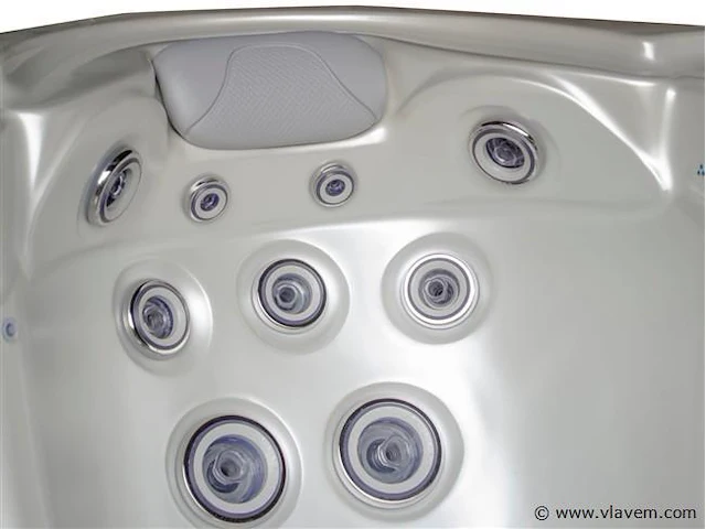 Outdoor spa 5-persoons 220x220 cm - grijs bad / grijze zijkant - incl. bluetooth & wifi - afbeelding 50 van  59