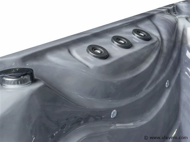 Outdoor spa 5-persoons 220x220 cm - grijs bad / grijze zijkant - incl. bluetooth & wifi - afbeelding 54 van  59