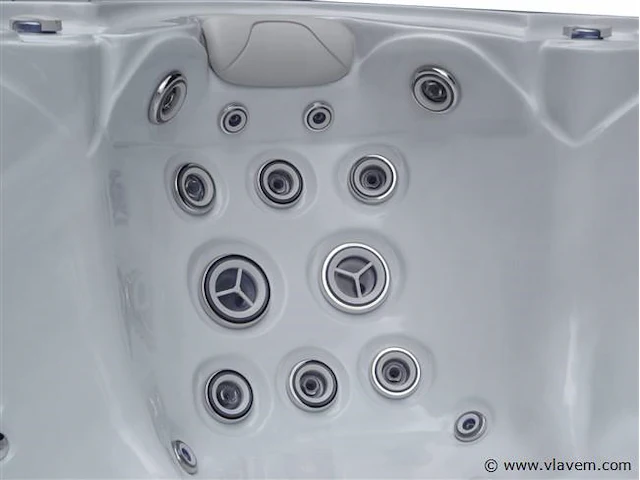 Outdoor spa 5-persoons 220x220 cm - grijs bad / grijze zijkant - incl. bluetooth & wifi - afbeelding 58 van  59