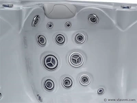 Outdoor spa 5-persoons 220x220 cm - grijs bad / grijze zijkant - incl. bluetooth & wifi - afbeelding 58 van  59