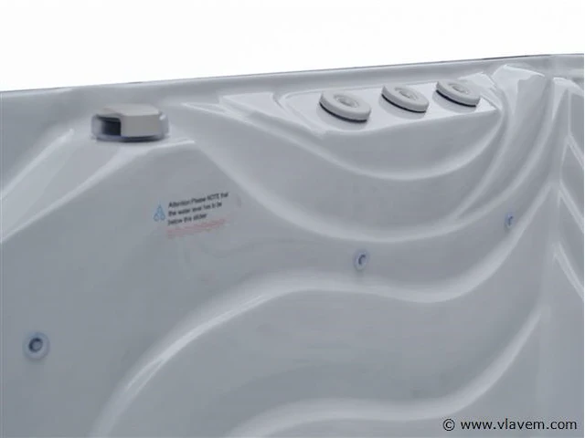 Outdoor spa 5-persoons 220x220x90 cm - sneeuwwit bad met antraciete zijkant - incl. bluetooth - afbeelding 11 van  11