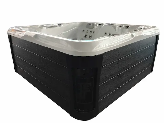 Outdoor spa 5-persoons 230x230 cm - sneeuwwit bad /zwarte zijkant - incl. bluetooth - afbeelding 3 van  8