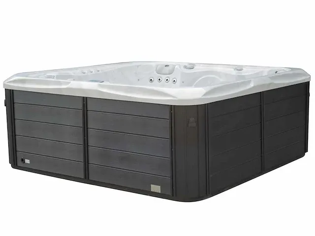 Outdoor spa 5-persoons 230x230 cm - sneeuwwit bad / zwarte zijkant - incl. wifi & bluetooth - afbeelding 5 van  12