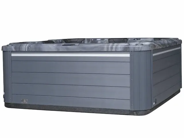 Outdoor spa 7-persoons 220x220 cm - grijs bad / grijze zijkant - incl. bluetooth & wifi - afbeelding 4 van  11