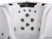 Outdoor spa 7-persoons 260x220 cm - zwart bad / grijze zijkant - incl. bluetooth & wifi - afbeelding 4 van  7
