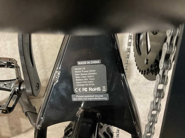 Ouxi fatbike v8 enkele accu elektrische fiets - afbeelding 17 van  29