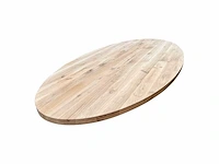 Ovaal eiken tafelblad met 220 cm. - afbeelding 1 van  2