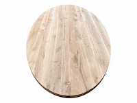 Ovaal eiken tafelblad met 220 cm. - afbeelding 2 van  2