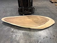 Ovaal suar boomstam tafelblad 290 cm. - afbeelding 1 van  2