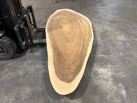 Ovaal suar boomstam tafelblad 290 cm. - afbeelding 2 van  2