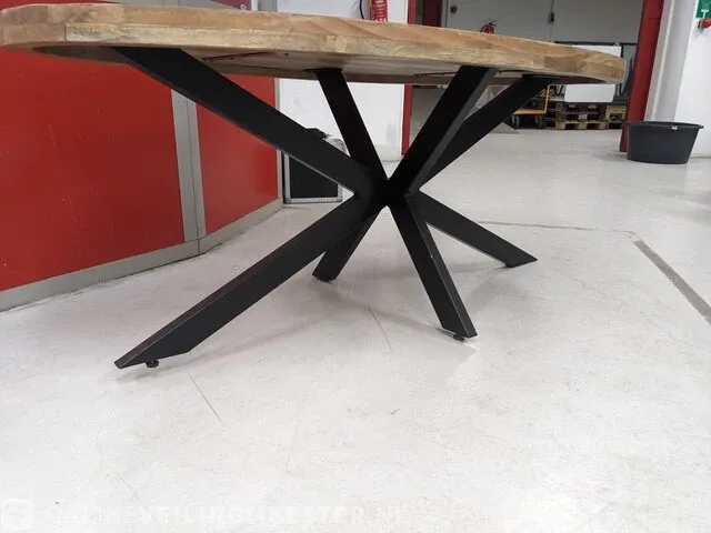 Ovale eetkamertafel , mango hout - afbeelding 3 van  6