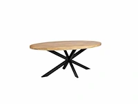 Ovale eettafel mangohout 160 cm - afbeelding 2 van  3