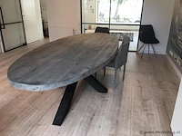 Ovale eettafel met matrix onderstel - 200 x 100 cm - afbeelding 3 van  3