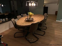 Ovale eettafel met matrix onderstel - 250 x 110 cm - afbeelding 1 van  3