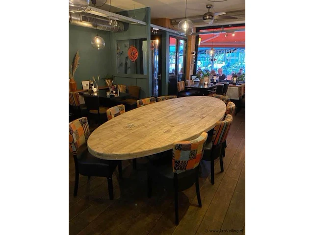 Ovale eettafel met matrix onderstel - 300 x 120 cm - afbeelding 3 van  3