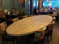 Ovale eettafel met matrix onderstel - 300 x 120 cm - afbeelding 3 van  3