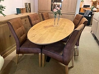 Ovale eiken eetkamertafel - afbeelding 3 van  7