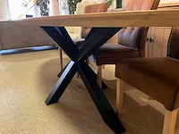Ovale eiken eetkamertafel - afbeelding 6 van  7