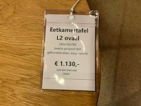 Ovale eiken eetkamertafel - afbeelding 7 van  7