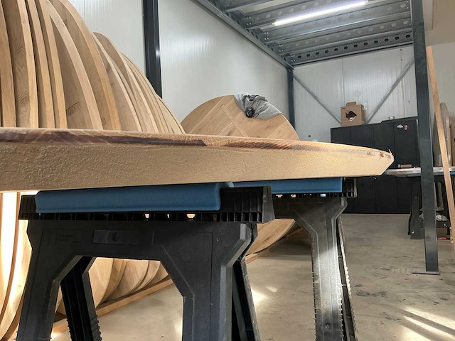 Ovale eikenhout tafelblad 1600x800 (2x) - afbeelding 3 van  4