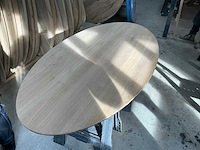 Ovale eikenhout tafelblad 1600x800 (2x) - afbeelding 4 van  4