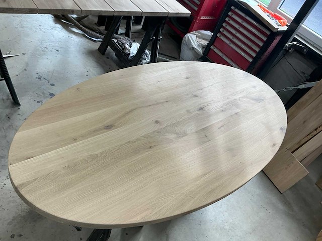 Ovale eikenhout tafelblad 1800x900 (5x) - afbeelding 2 van  5