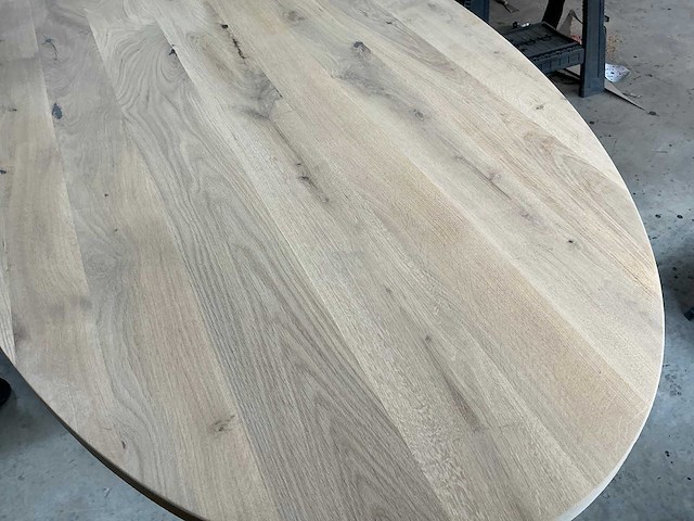 Ovale eikenhout tafelblad 2000x1000 (6x) - afbeelding 4 van  5