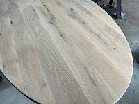 Ovale eikenhout tafelblad 2000x1000 (6x) - afbeelding 4 van  5