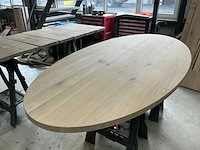 Ovale eikenhout tafelblad 2200x1100 (3x) - afbeelding 1 van  4