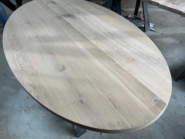 Ovale eikenhout tafelblad 2200x1100 (3x) - afbeelding 4 van  4