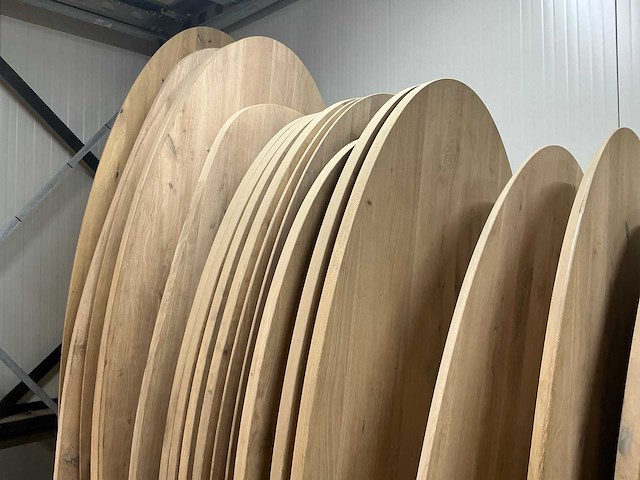 Ovale eikenhout tafelblad 2400x1200 (7x) - afbeelding 1 van  7