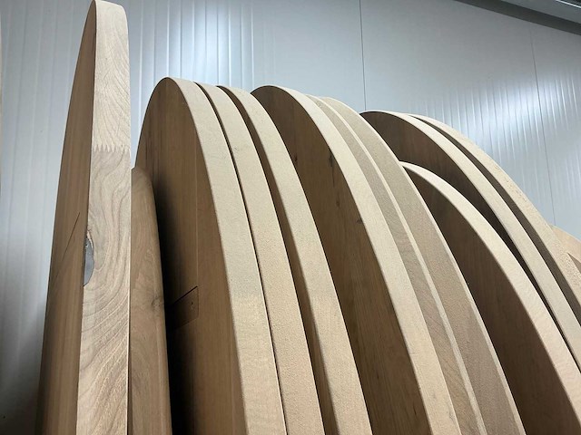 Ovale eikenhout tafelblad 2400x1200 (7x) - afbeelding 4 van  7