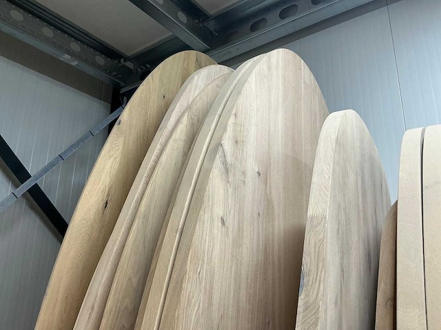 Ovale eikenhout tafelblad 2800x1200 (4x) - afbeelding 1 van  8