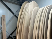 Ovale eikenhout tafelblad 2800x1200 (4x) - afbeelding 2 van  8