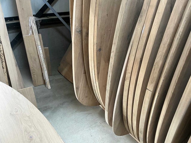 Ovale eikenhout tafelblad 2800x1200 (4x) - afbeelding 4 van  8