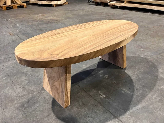 Ovale salon / bijzet tafel - afbeelding 2 van  3