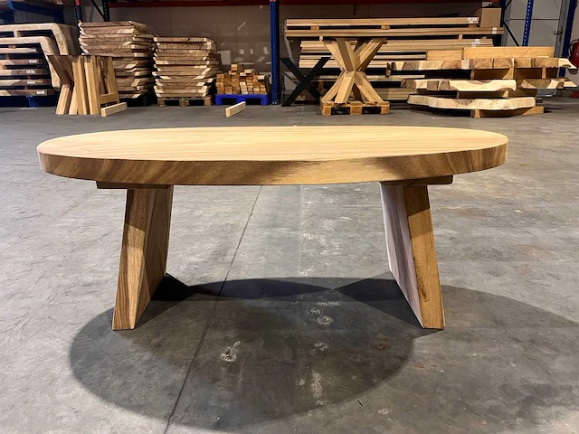 Ovale salon / bijzet tafel - afbeelding 2 van  4