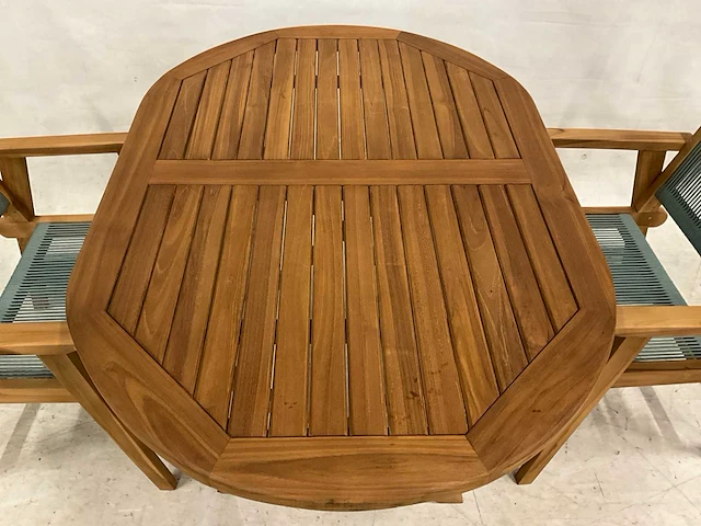 Ovale tuinset met stoelen - afbeelding 3 van  4