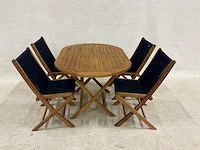 Ovale tuinset met stoelen - afbeelding 1 van  4