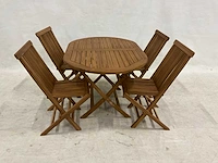 Ovale tuinset met stoelen - afbeelding 1 van  4
