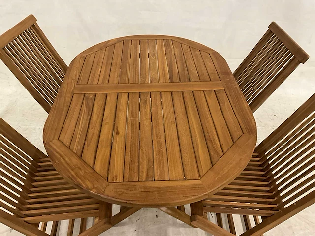 Ovale tuinset met stoelen - afbeelding 3 van  4