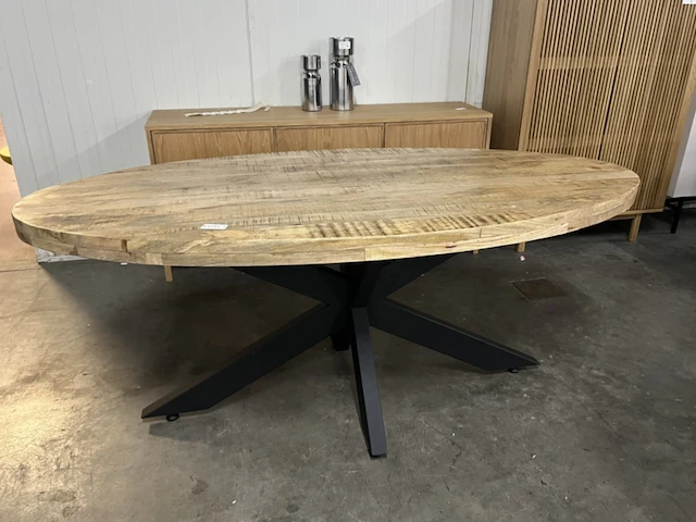 Ovelo eettafel 160 x 90 cm - mangohout, by fonq - afbeelding 1 van  3