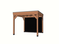 Overkapping 300x300cm incl achterwand verando - afbeelding 1 van  11