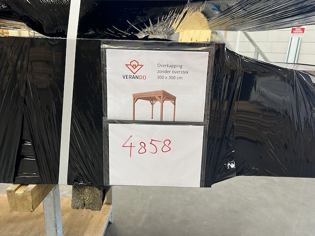 Overkapping 300x300cm incl achterwand verando - afbeelding 9 van  11