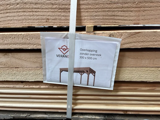 Overkapping 300x500cm incl achterwand, verando - afbeelding 4 van  11