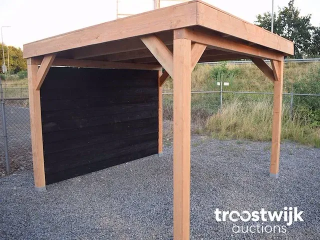 Overkapping met achterwand 400x400 cm - afbeelding 6 van  7